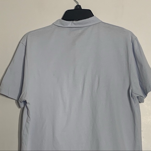 SOLD GRAILED ALL SAINTS Brace Slim Fit Sky Blue  100% Cotton Men’s Polo Shirt - Picture 5 of 11